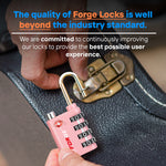 Forge Dual-Opening TSA Lock: Combo & Key Access , Pink Pack