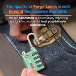 Forge Dual-Opening TSA Lock: Combo & Key Access , Green Pack