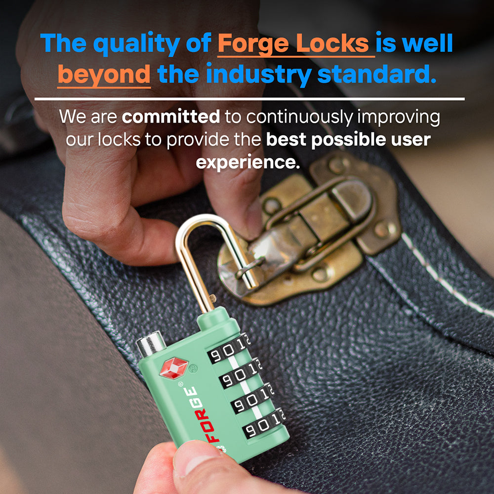 Forge Dual-Opening TSA Lock: Combo & Key Access , Green Pack