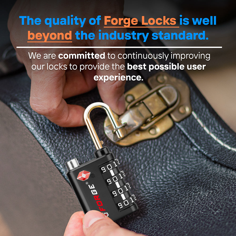 Forge Dual-Opening TSA Lock: Combo & Key Access , Black Pack