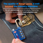 Forge Dual-Opening TSA Lock: Combo & Key Access , Blue Pack