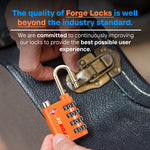 Forge Dual-Opening TSA Lock: Combo & Key Access , Orange Pack