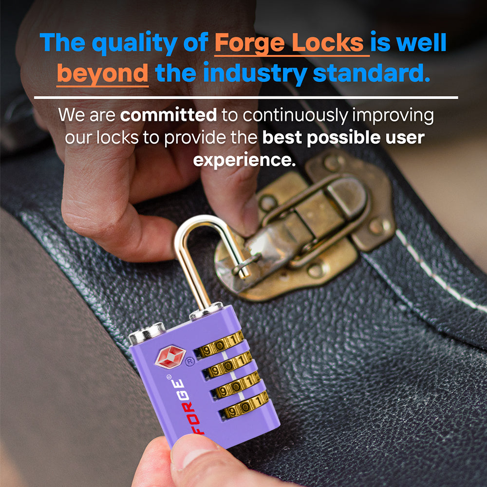 Forge Dual-Access TSA Approved Lock (Guardian series, Purple pack)