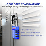 TSA 4-Digit Combination Luggage Lock – Resettable with Open Alert (Blue)