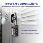 TSA 4-Digit Combination Luggage Lock – Resettable with Open Alert (Black)