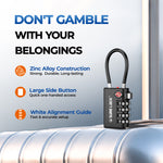 SureLock PL-5 black cable lock with zinc alloy body, side button and easy-read dials