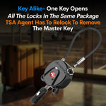 Forge TSA006 Dimple Key Cable Locks (Koala Series, Black Pack)
