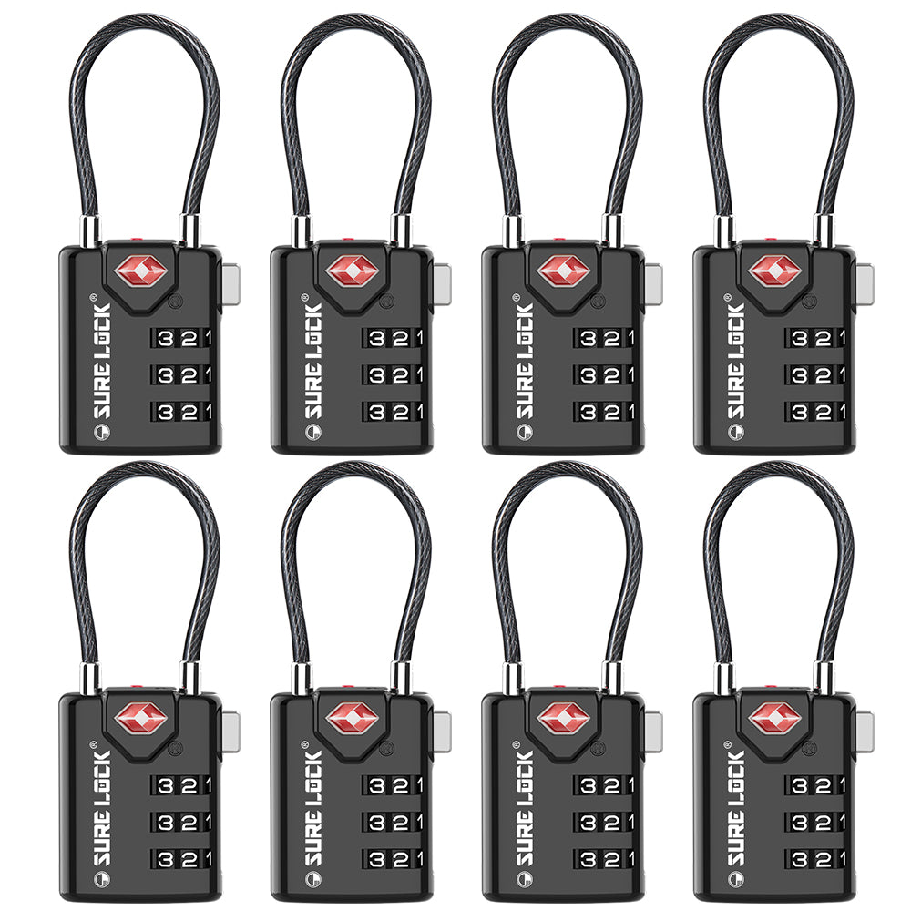 TSA Accepted Combination Luggage Lock – (Black Pack) - LockSelect 