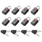 Mini TSA Approved Keyed Luggage Lock – One Key Opens All (Black Pack) - LockSelect 
