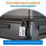 Forge TSA008 4-Digit Luggage Lock with Open Alert (Optimus Series, Silver Pack)