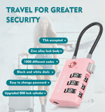 ANVIL TSA Approved Luggage Lock with Inspection Indicator (Pink Pack)