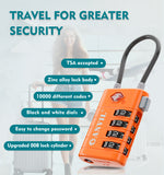 4-Digit TSA Approved Luggage Lock – TSA008 Core with Alert Indicator (Orange Pack)