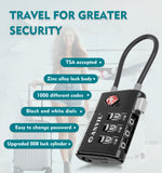 ANVIL TSA Approved Luggage Lock – High Security TSA008 Combination Travel Lock(4 Color Pack)