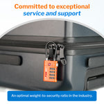 Forge TSA008 4-Digit Luggage Lock with Open Alert (Optimus Series, 4 Colors Pack #2)