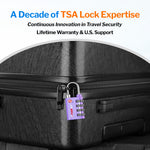 Forge Dual-Opening TSA Lock: Combo & Key Access , Purple Pack
