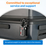 Forge TSA008 4-Digit Luggage Lock with Open Alert (Optimus Series, 4 Colors Pack)