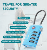 4-Digit TSA Approved Luggage Lock – TSA008 Core with Alert Indicator (Blue Pack)