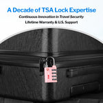 Forge Dual-Opening TSA Lock: Combo & Key Access , Pink Pack