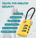 ANVIL TSA Approved Luggage Lock with Inspection Indicator (Yellow Pack)