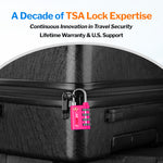 Forge Dual-Opening TSA Lock: Combo & Key Access , Rose Red Pack