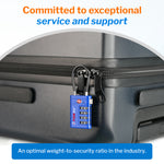 Forge TSA008 4-Digit Luggage Lock with Open Alert (Optimus Series, Blue Pack)