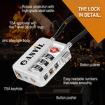 4-Digit TSA Luggage Lock – Advanced TSA008 Core with Alert Indicator(Silver Pack)