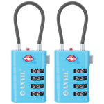 4-Digit TSA Approved Luggage Lock – TSA008 Core with Alert Indicator (Blue Pack)
