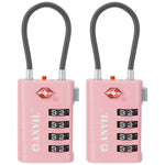 4-Digit TSA Approved Luggage Lock – TSA008 Core with Alert Indicator (Pink Pack)