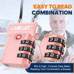 TSA Approved 3-Digit Combination Cable Lock – (Pink Pack) - LockSelect 
