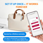 TSID QR Code Lost & Found Luggage Tag – Small White