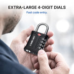 SureLock Heavy Duty TSA Padlock for Pelican Cases & Gun Cases, Black Pack