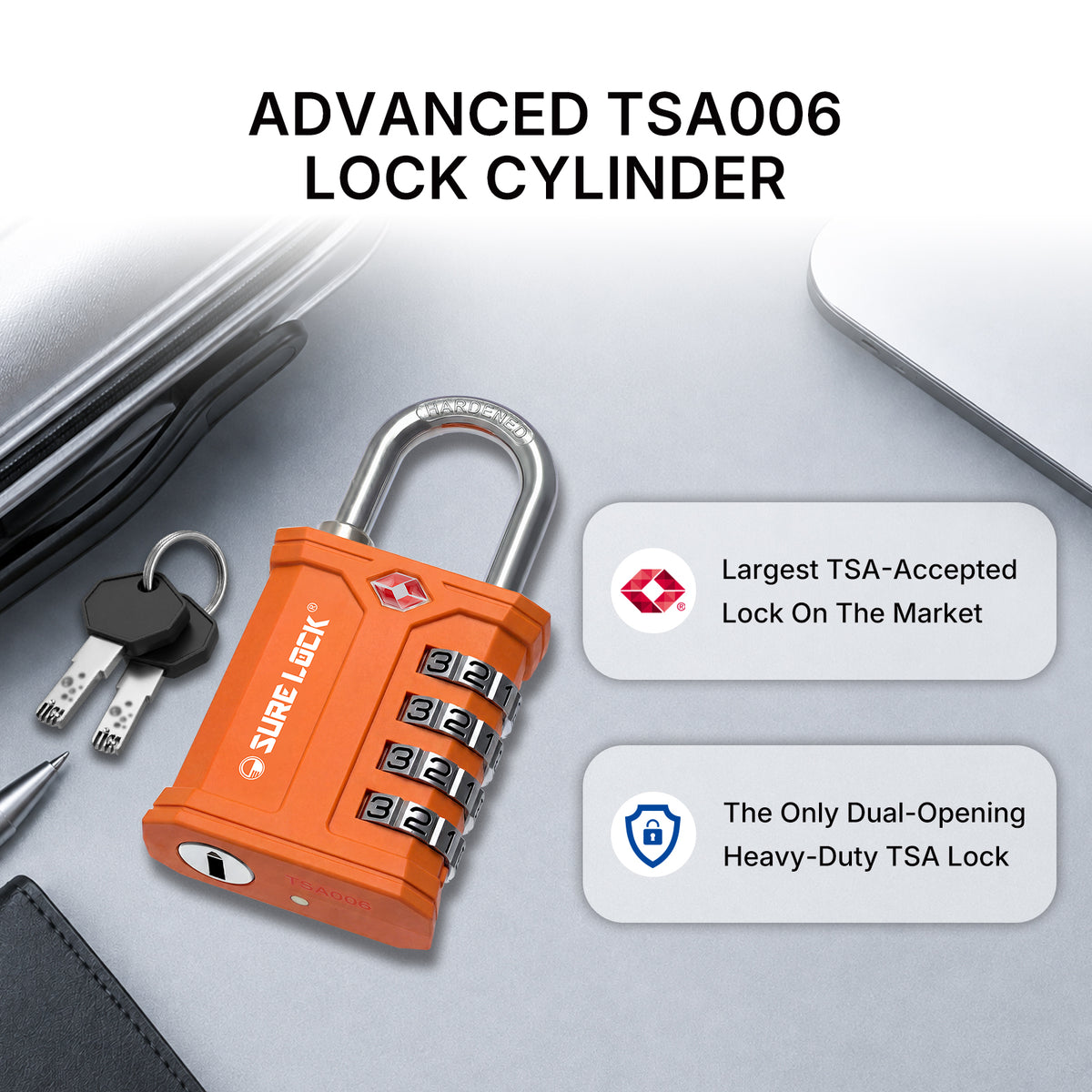 SureLock TSA25029 resistente para Pelican (pack negro)