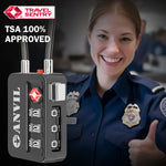 TSA Approved Luggage Lock – Combination Travel Lock (2 Pack, Black)