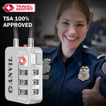 4-Digit TSA Luggage Lock – Advanced TSA008 Core with Alert Indicator(Silver Pack)