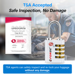 Forge Dual-Access TSA Approved Lock (Guardian series, White pack)