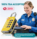 Anvil TSA Approved Luggage Lock – 4-Digit Combination (Yellow Pack) - LockSelect 