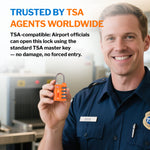 Forge Dual-Opening TSA Lock: Combo & Key Access , Orange Pack