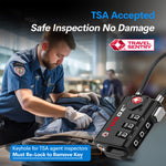 Forge TSA Approved Cable Luggage Lock with Easy-to-Read Dials (Eagle Series, Black Pack)