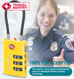 ANVIL TSA Approved Luggage Lock with Inspection Indicator (Yellow Pack)