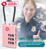 ANVIL TSA Approved Luggage Lock with Inspection Indicator (Pink Pack)