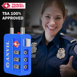 4-Digit TSA Luggage Lock – TSA008 Core with Alert Indicator (2 Pack, Blue)