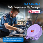 Forge TSA006 Dimple Key Cable Locks (Koala Series, Purple 2 Pack)