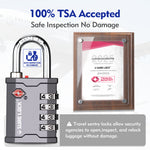 TSA Accepted Combination Luggage Padlock – Ideal for Gun Cases, Transport Equipment, and More (Grey Pack) - LockSelect 