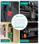 TSA Approved Luggage Cable Lock for Suitcase, Gym Locker & Toolbox (White Pack)