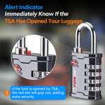 Forge 4-Digit Heavy Duty TSA Approved Lock for Travel & Gym, Gray Pack