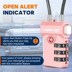 TSA Approved 3-Digit Combination Cable Lock – (Pink Pack) - LockSelect 