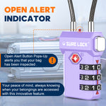 TSA Approved 3-Digit Combination Cable Lock – (Purple Pack) - LockSelect 