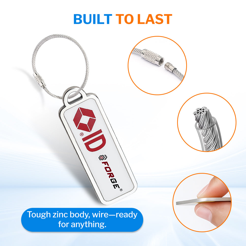 TSID QR Code Lost & Found Luggage Tag – Small White