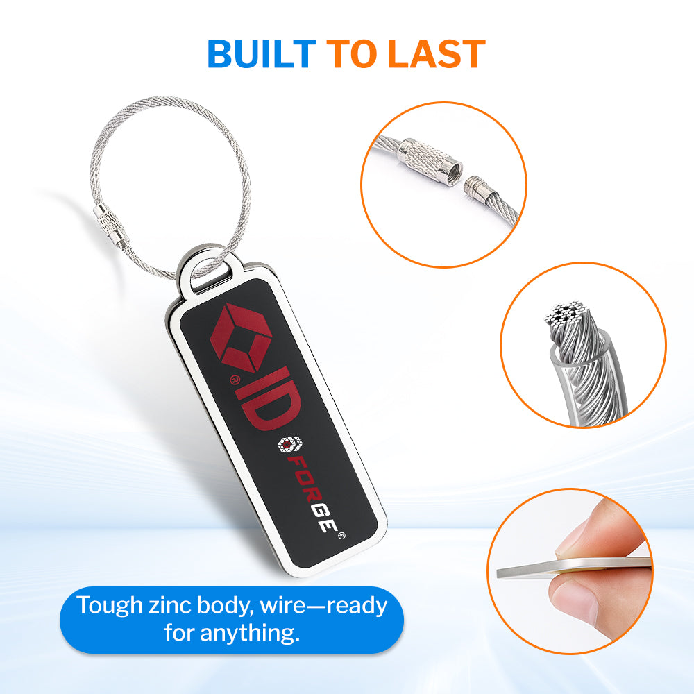 TSID QR Code Lost & Found Luggage Tag – Small Black