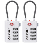 4-Digit TSA Approved Luggage Lock – TSA008 Core with Alert Indicator (White Pack)